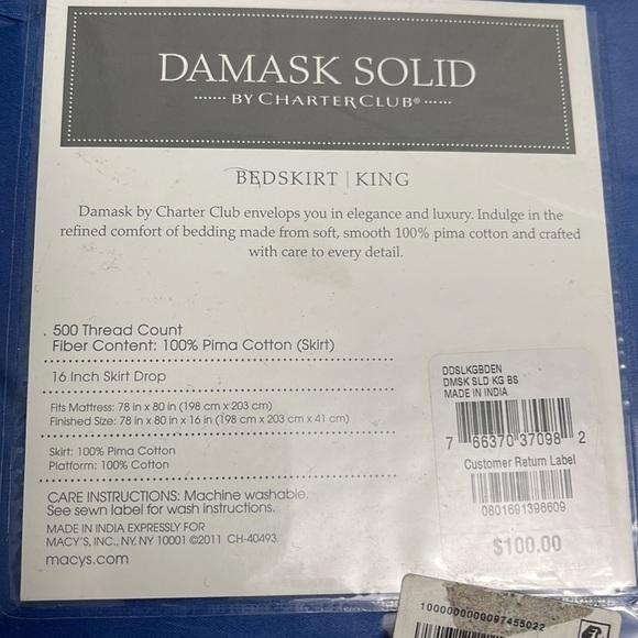 Bedskirt- 500 thread count - Picture 5 of 6